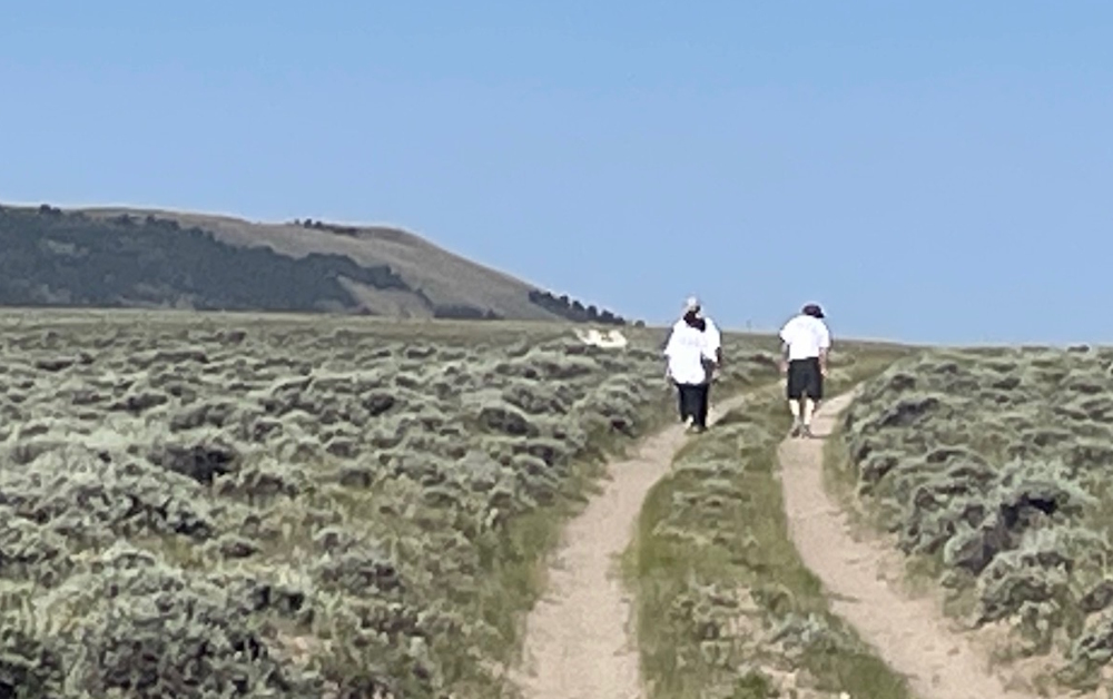 hiking the trail